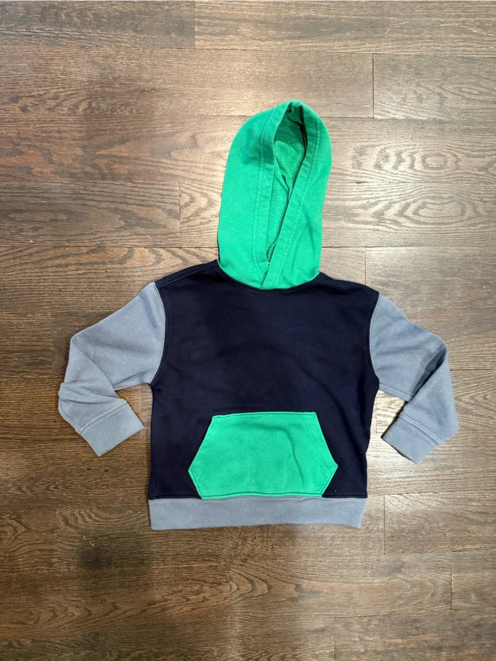 Boys Old Navy Navy, Gray & Green Colorblock Kids Hoodie Bottoms Small 6/7